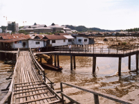 The water village of Kampong Ayer within the capital